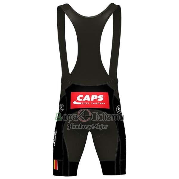 Lotto Soudal Ropa Ciclismo Culotte Corto 2020 Mangas Cortas Negro Blanco Rojo